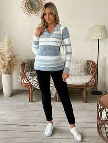 Áo len cardigan tay raglan thường ngày cho bà bầu - Nhiều màu - Xem 4