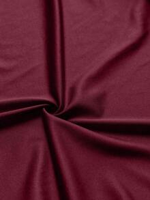 Grovea 优雅高端收腰奢华美人鱼长裙 - 酒紅色 - 查看 3