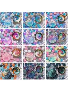 1颗随机向日葵形状混色封蜡珠，适用于蜡封印章，非常适合装饰卡片信封、婚礼请柬、礼品包装，返校季必备 - 彩色 - 查看 12