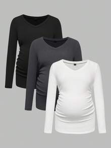 Modmama Fall Clothes,Autumn Clothes,Maternity Autumn/Winter Clothes Maternity Casual Versatile Solid Color Long Sleeve T-Shirt Breastfeeding Shirts Pregnancy Shirts Maternity Shirts Nursing Tops Women Long Sleeve Tops Women Long Sleeve Tops Women Long Sleeve Tops