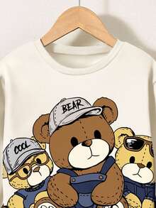 Baby Boy Casual Loose Fit Knit Soft Crew Neck Pullover Outfit, Suitable For Autumn/Winter - Multicolor - View 4