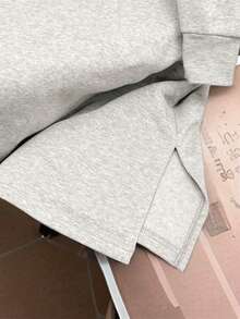 Resyla 女款 Drop Should 羊毛连帽连衣裙，带抽绳，五角星图案，长款运动衫