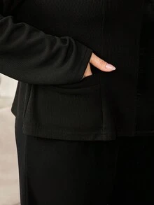SHEIN Clasi Veste courte élégante et vintage en satin avec roses 3D pour femmes grandes tailles, veste noire, veste fleurie, manteau noir, manteau fleuri, hiver, manteau d'hiver pour femmes, veste d'hiver pour femmes, veste d'hiver pour femmes, confortable automne et hiver pour femmes, automne hiver pour femmes, costume d'Halloween, Noël pour femmes, Nouvel An, top noir, automne hiver 2025, veste blazer décontracté chic - Noir - Voir 10