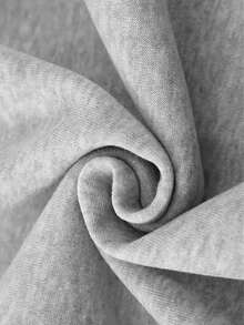 Manfinity Dauomo Men's Casual Everyday Letter Print Dropped Shoulder Loose Fit Hoodie - Grey - View 4