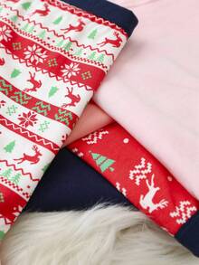 Set de 5 bragas de bikini suaves con lindo estampado de árbol de Navidad, dando una sensación festiva - Multicolor - Ver 4