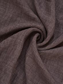 Rosumi 秋季大码纯色休闲长裙 - 霧霾藍 - 查看 7