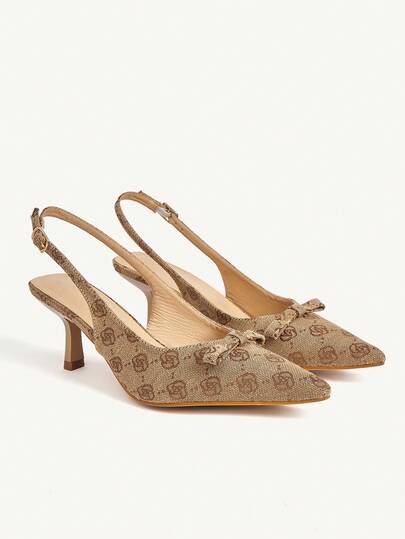 CUCCOO CHICEST Fashionable Pearl Pink Bow Decor Women's High Heels, Comfortable Versatile Formal Wear Wedding Party Pumps