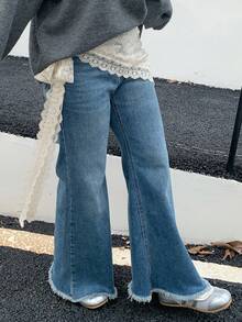 DAZY 不对称蕾丝层叠迷你裙，休闲大码女装，四季皆宜 - 杏色 - 查看 4