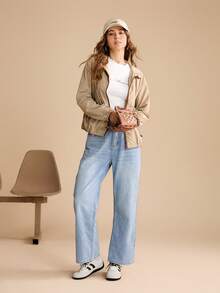 CUCCOO EASI Women's Round Toe Casual Sneakers - Beige - View 8