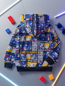Transformers X SHEIN Young Boy Casual Fashionable Street Pop Art Print Sweatshirt Autumn Winter - Multicolor - View 2