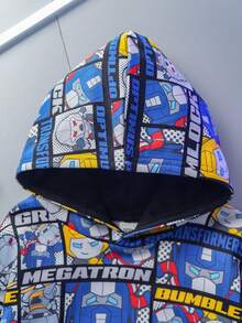 Transformers X SHEIN Young Boy Casual Fashionable Street Pop Art Print Sweatshirt Autumn Winter - Multicolor - View 3