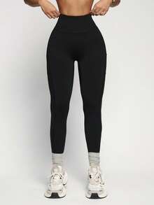 Easithlete Phone Pocket Side Tummy Control Sports Leggings Yoga Women Pants