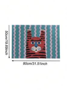 Joivida 1 件装多巴胺硅胶弹簧门垫，卡通图案，耐磨防污，家用入口垫，可刮除污垢和泥浆，可裁剪，圣诞节、情人节适用 - 彩色 - 查看 9