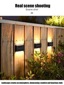 1PC/2PCS Solar Powered Wall Light With 8/10LED, Royal Castle Design, For Villa Outdoor Landscape, Waterproof Ambience Wall Decoration For Terrace And Patio, Up & Down Lighting Garden Decor - Multicolor - Ver 5