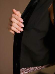 MOTF PREMIUM TWEED CONTRAST TRIM SHORT COAT, AUTUMN/WINTER