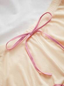 Eraneu 女士可爱甜美少女蕾丝拼布内裤 - 黃色 - 查看 8