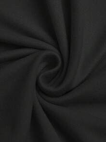 SHEIN Clasi 女式标准尺码圆领束腰花卉装饰优雅修身紧身衣 - 黑色 - 查看 4