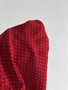 Elamini 女式舒适方领圆点印花短袖衬衫