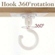 1/3/5 Multi-Color Rotatable Kitchen Hooks - Easy To Install, No Drilling Required, Adhesive Hooks For Kitchen And Bathroom Storage/Hanging Plants/Lanterns/Wind Chimes, Practical Modern Home Decoration Hooks - Multicolor - View 6