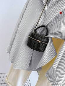 Franclia Women's Heart Embroidery Front Button Long Sleeve Shirt, New For Autumn, Spring & Summer