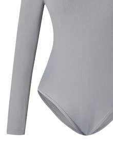 Set de 2 piezas: Top body de unicolor informal + Pantalones de pierna ancha para niñas preadolescentes, otoño e invierno - Multicolor - Ver 3