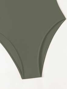 Swim Chiccia 2件套女士纯色圆领连体泳衣（夏季）