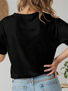 INAWLY Christmas Theme Graphic Print, High-Quality Pigment Dyed Holiday Pullover, Christmas Flower Round Neck Short Sleeve