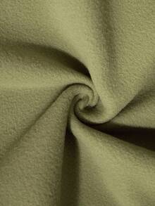 SHEIN Tween Girl Hoodie Set, Long Sleeve Hoodie And Loose Casual Sweatpants Set, Autumn/Winter - Army Green - View 5