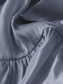 DreamSkyne Plus Size Women Beaded Bow Flare Sleeve Blouse Shirt