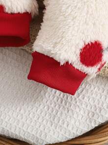 SHEIN 女婴连体衣 毛绒樱桃印花 时尚 - 彩色 - 查看 9