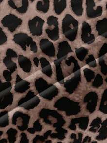 Slaydiva Casual Long Sleeve Front Zipper Jumpsuit, Leopard Print, Sexy & Wild, Suitable For Autumn/Winter - Multicolor - View 6