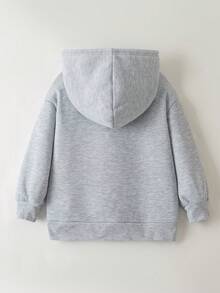 Maija Kids Young Girl Glitter Bow Graphic Loose Fit Sweatshirt, Light Gray - Light Grey - View 2