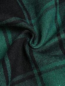 SHEIN Plus Size Women Elegant Patchwork Plaid Dress - Multicolor - View 4