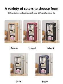 Closet Organizer With Multiple Shelves Large Capacity Storage Cabinet Spacious Hanging Space Sturdy Frame Easy Assembly Space Saving Solution For Bedroom Home Use