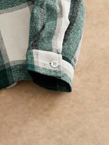 Manfinity NXTstreet Men's Casual Plaid Jacquard Brushed Jacket Shirt, For Fall Winter - Multicolor - View 3