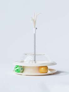 PETSIN 1 Cat Toy With Rotating Food Dispenser; A Wand To Tease The Cat; A Spring Toy For Cats; A Self-Entertainment Toy To Relieve Boredom Pets; Pet Supplies. - Multicolor - View 20