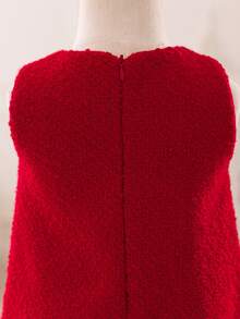 SHEIN Glamorique Kids Baby Girl Christmas Big Bow Dress, Suitable For Stage Performance, Wedding, Holiday Party - Red - View 4