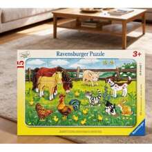 Ravensburger Farm Animals In The Meadow 15 Piece Jigsaw Puzzle Age 3 Years+ 6046 - Multicolor - View 5