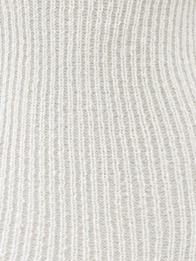 EMERY ROSE Ribbed Turtleneck Knitted Slim Fit Sweater Dress For New Year Clothes - White - View 6