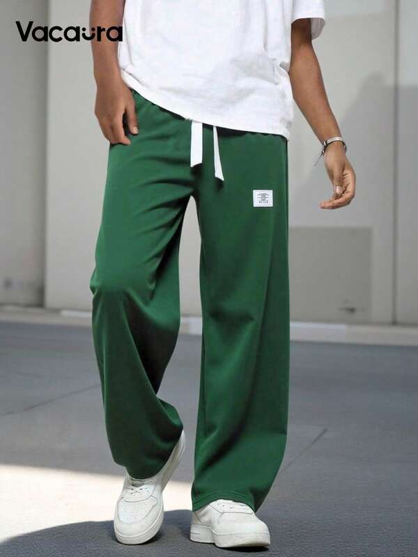 SHEIN Pantaloni de trening casual în culori solide pentru băieți, mărime mare