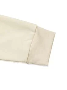 GlowEve بلوزة رياضية نسائية بياقة طاقم وأكمام طويلة مع فيونكة بلون متباين - بيج - مشاهدة 4