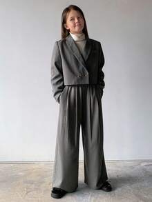 DAZY 少女秋季商务装 - 灰色 - 查看 3