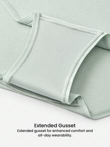 LUVLETTE Plus 3条装柔软纯棉高腰三角裤女士内裤套装 - 樱桃圣诞新年睡衣款式 - 彩色 - 查看 5