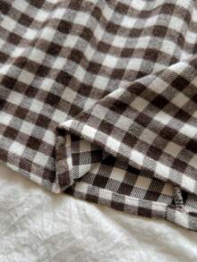 Vintaside Kids Baby Girl Brushed Thickened Warm Dress, Elegant Countryside Style, Fashion All-Match Cute Dress For Spring, Autumn & Winter - Brown - View 7