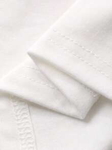 DAZY 女童圆领针织印花长袖T恤，秋季款 - 白色 - 查看 8