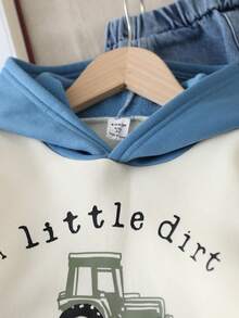 LMoss Kids Bộ 2 áo hoodie và quần dài đan màu tương phản cho bé gái trang phục thường ngày - Nhiều màu - Xem 3