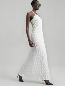 Maija Vestido de terciopelo bordado con lentejuelas para mujeres 2025