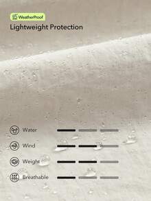 OutZeal 女式防水抽绳腰部翻盖口袋户外夹克徒步露营秋季 - 白色 - 查看 6