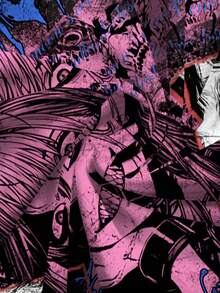 ROMWE Gợi cảm, Kinh dị, Gothic đen tối, Anime, Áo crop top in họa tiết máu Y2K dành cho nữ, Thu/Đông - màu đen - Xem 4