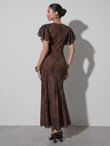 COSMINA Elegantes Damen-Kleid mit Leopardenmuster und Taillengürtel, ganzjährig tragbar